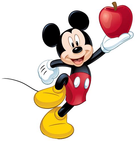 Mickey Mouse Apple On Hand Png Image Purepng Free Transparent Cc0