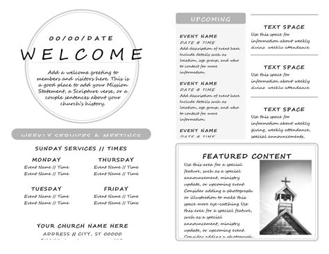 43 Sample Church Bulletin Templates Full Best Sample