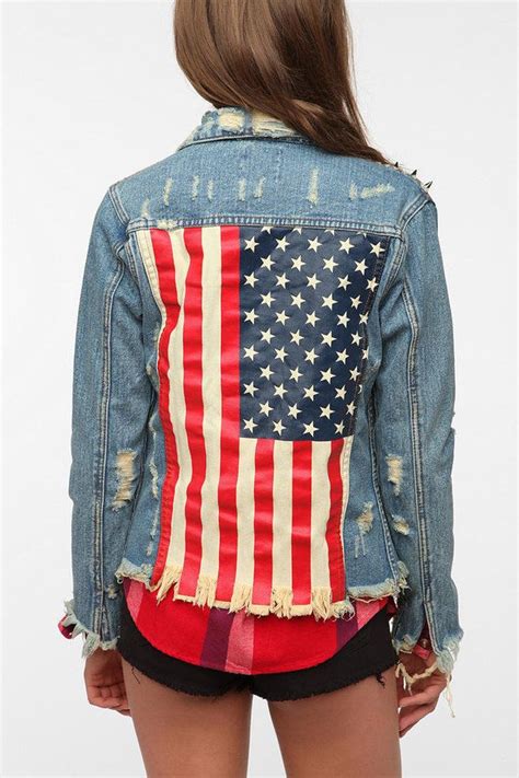 American Flag Denim Jacket Jackets Denim