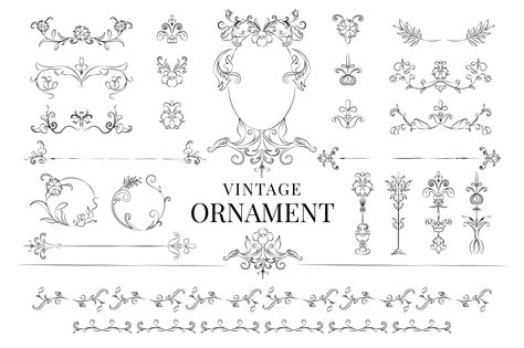 Vintage Flourish Ornament Illustration Download Free Vectors Clipart