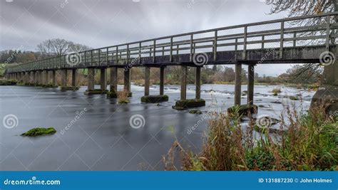River Shannon Foot Bridge Stock Photo Image Of Stepping 131887230