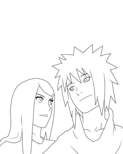 Kushina Y Minato Lineart By Axcell1ben On Deviantart