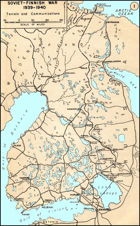 Large 1930 colored map of the public roads in cambria county, pennsylvania. HyperWar: The Soviet-Finnish War, 1939-1940 (USMA)