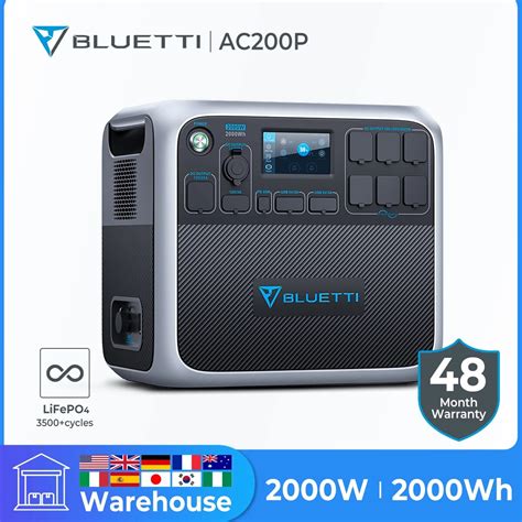 Bluetti Ac200p 2000w 2000wh Power Station Lifepo4 2000w Portable Solar
