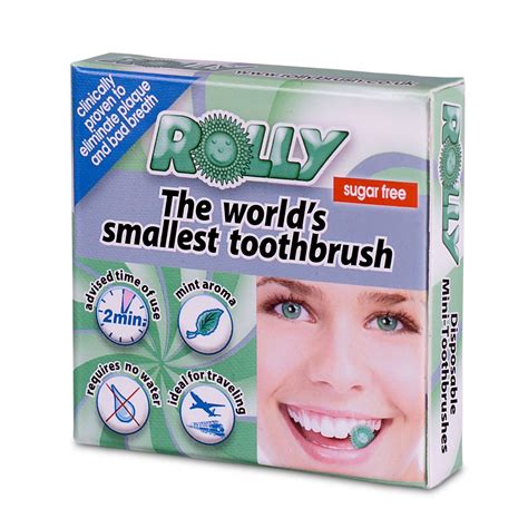 Chewable Toothbrushes 1 X 25 Mint Flavour Rolly Ebay Mouth