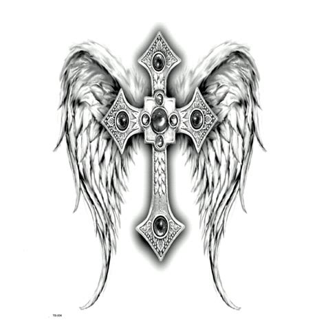 Intricate shading breathes life into this tattoo. Full Back The Cross Waterproof Temporary Tattoo Men Women ...