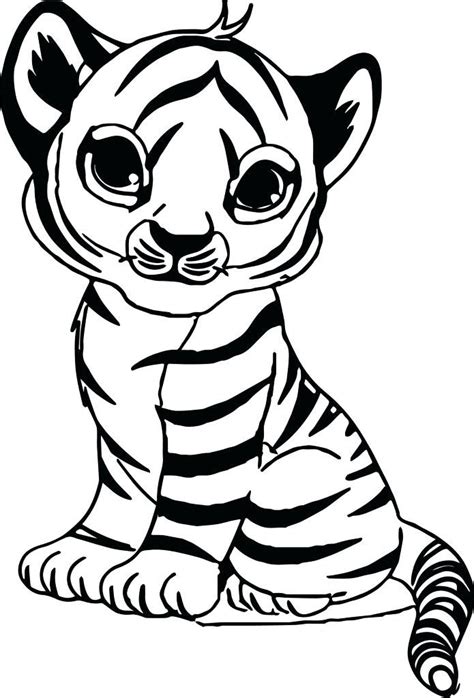 Tiger printable coloring pages are a fun way for kids of all ages to develop creativity, focus, motor skills and color recognition. Coloring Pages Of Cute Tigers Tiger Color Sheet With Baby ...