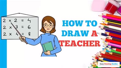 How To Draw A Teacher In A Few Easy Steps Drawing Tutorial For