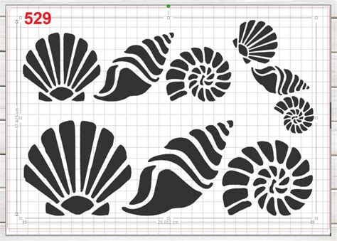 Beautiful Sea Shells Stencil Mylar Plastic 190mic A4 Sheet Etsy