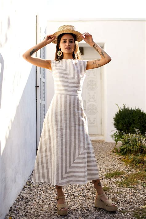 Women Casual Maxi Linen Dress Loose Linen Dress Summer Etsy