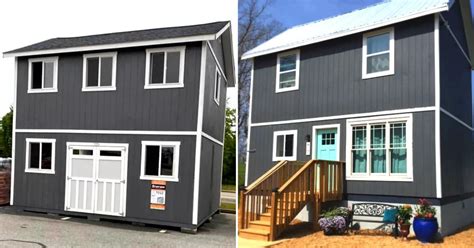 People Are Turning Home Depot Tuff Sheds Into Affordable Two Story Tiny
