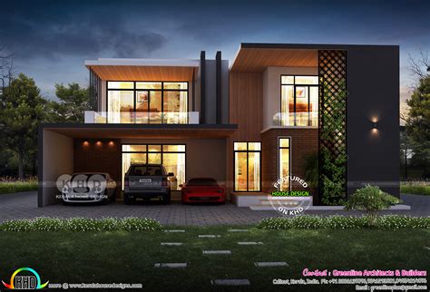 5102 Square Feet Contemporary Modern House Plan Kerala Home Design