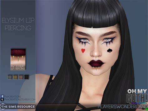 The Sims Resource Oh My Goth Elysium Lip Piercing