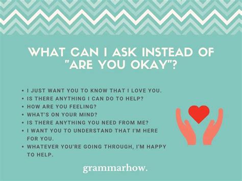 7 Better Ways To Ask Are You Okay Friendly And Caring