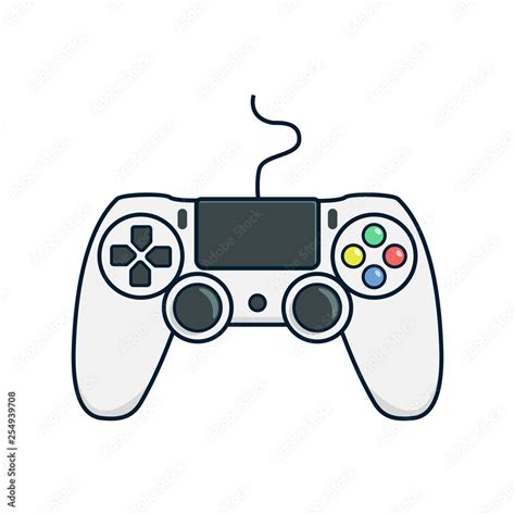 Video Game Controller Iconjoystick Game Play Icon Stock Vector