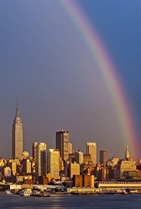 New York City Skyline Rainbow Photograph By Susan Candelario