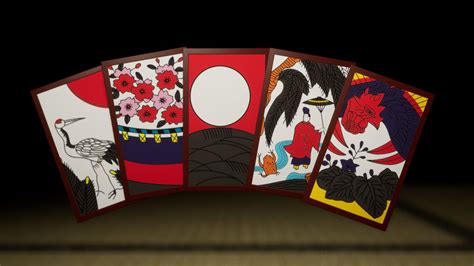 Hanafuda Japanese Playing Cards In Props Ue Marketplace