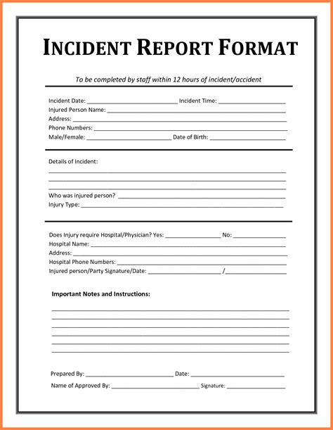 Incident Report Form Brittney Taylor