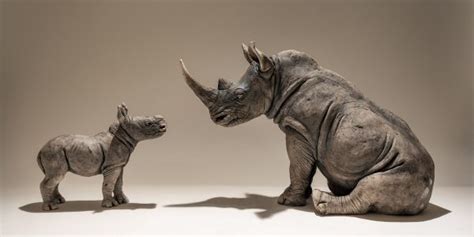 Rhino Group Sculpture 1 Nick Mackman Animal Sculpture