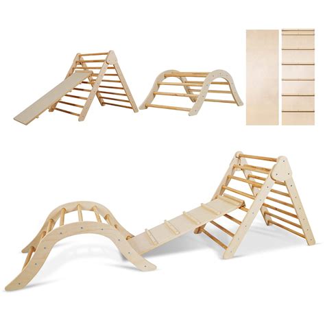 Lm Kids Triangulo Piklers Indoor Climbing Frame For Kids Triangles Wood