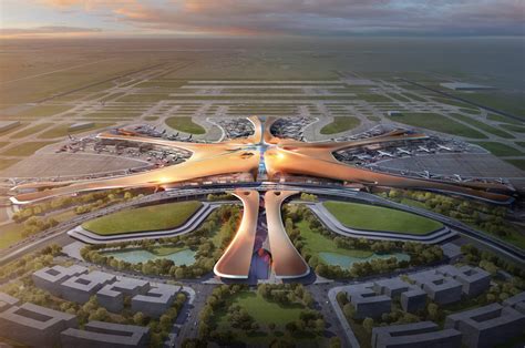 Aerial Photos Reveal Structure Of New Beijing Daxing Airport Terminal