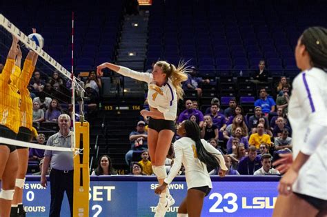 lsu volleyball sweeps southern miss in straight sets sports