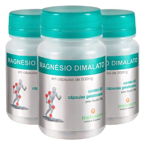 Kit 3x Magnésio Dimalato Puro 500mg 60 Cápsulas Projeto Verao Em 2020 Fontes De Magnésio