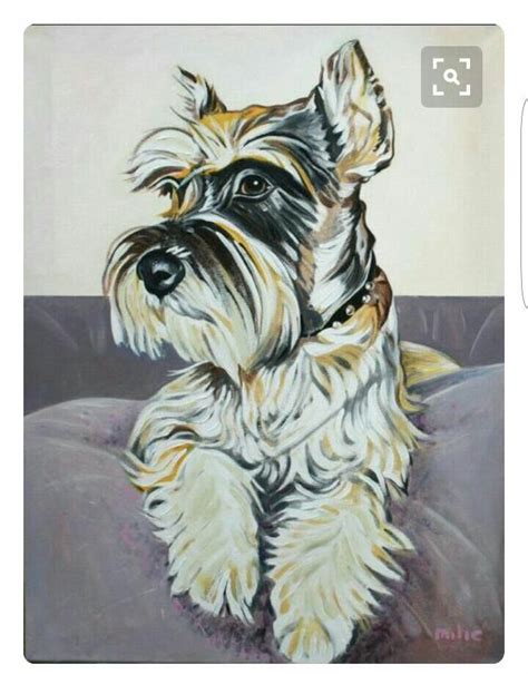 Pin By Marilu On Apliques Schnauzer Art Schnauzer Drawing Dog Paintings