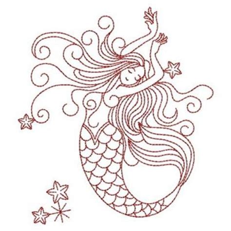 Mermaid Embroidery Patterns Modern Hand Embroidery Patterns