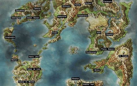 Dragon Quest 4 World Map Map Vector