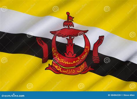 Flag Of Brunei Borneo Stock Photo Image Of State Borneo 38486328