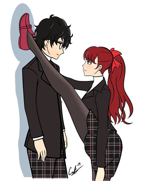 Anime Girl Putting Leg Over Shoulder Anime Schoolgirl Leg Joker