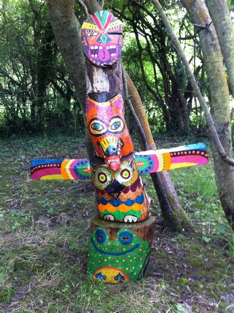 Firewood Totem Pole For Kids Garden Totem Poles For Kids Totem Pole