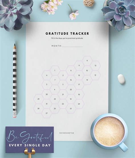Gratitude Journal Printable 10 Pages Shinesheets