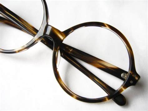 Large Round Vintage Tortoise Eyeglass Frames 1960s Etsy Round
