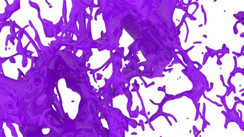 Purple Color Splashing In Extreme Slow Motion Alpha Channel Included