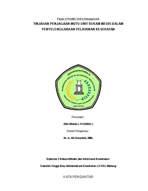 Secara content baik rekam medis konvensional (rmk) atau rme tidak berbeda, yang membedakan: (DOC) Tinjauan Penjagaan Mutu Unit Rekam Medis | Alfa ...