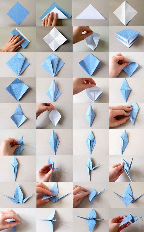 Gesamtanleitung Origami Kranich 3d Origami Elişi Fikirleri Origami