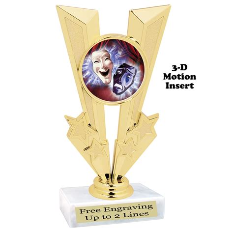 Drama Theme Trophy Great Award For Schools Contests Etsy
