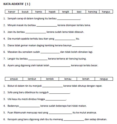 Kata adjektif waktu tahun 4 membuka kotak. Image result for latihan kata kerja tahun 1 | Image, Kata