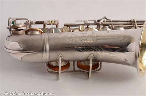 conn 6m viii alto saxophone original silver plate rolled tone holes 312091