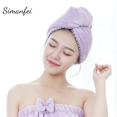 Simanfei Towel 2017 New Fashion Soft Ladys Magic Quick Dry Bath Hair