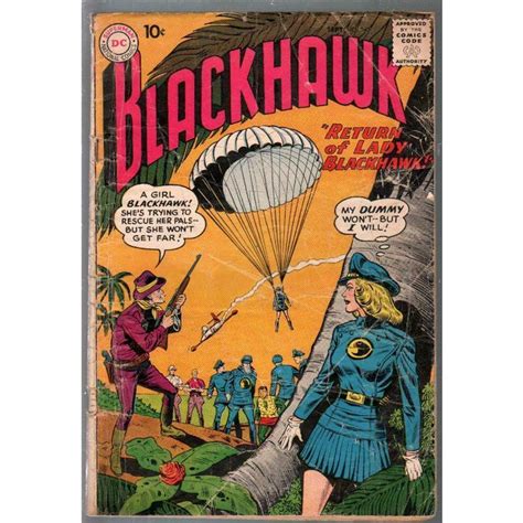 Blackhawk 140 1959 Dc Return Of Lady Blackhawk 2nd Appearance Fr On
