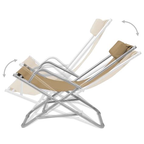 Liegestühle Klappbar 2 Stk. Taupe Stahl 69x61x94 cm ...