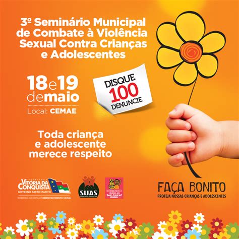 Prefeitura Promove Seminário Sobre Combate Ao Abuso E à Exploração Sexual Contra Crianças E