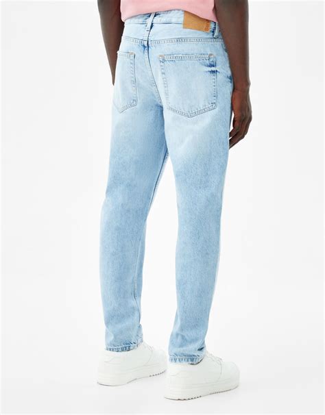 Jeans Straight Vintage Hombre Bershka