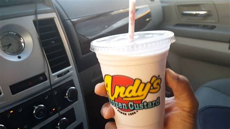 andy s frozen custard strawberry milkshake review youtube