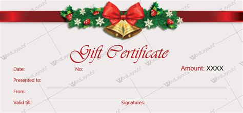 Remember you can always edit your design any time. Christmas Gift Certificate Templates for Word (Editable ...