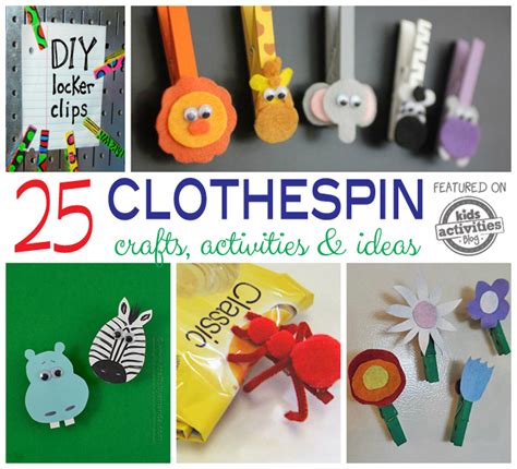 25 Wooden Clothespin Crafts Activities And Ideas