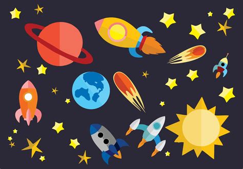 Download Free Flat Space Vector Illustration - Download Free ...